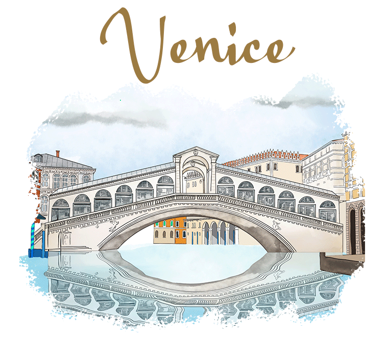 Rialto Bridge in Venice.