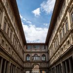 Outside the Uffizi Gallery.