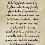 Letter of recommendation for Raphael.